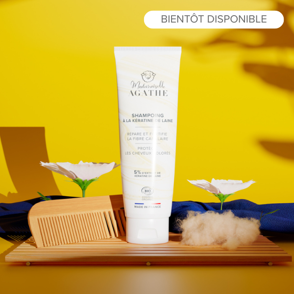 Shampoing à la kératine de laine certifié bio - lave & protège