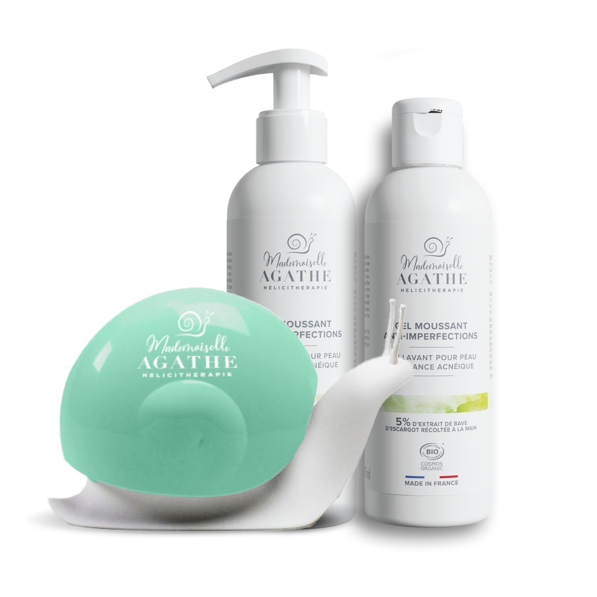 DUO FOAMING GELS &amp; its Hélicimousse soap dispenser