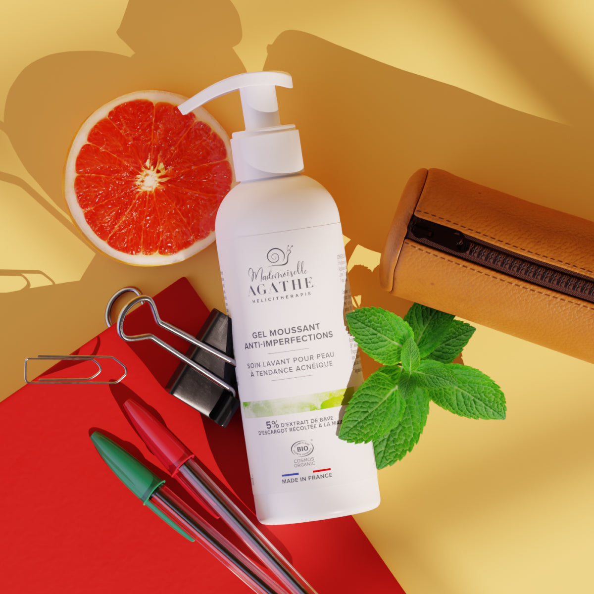 Certified organic FOAMING GEL - Cleansing &amp; Purifying