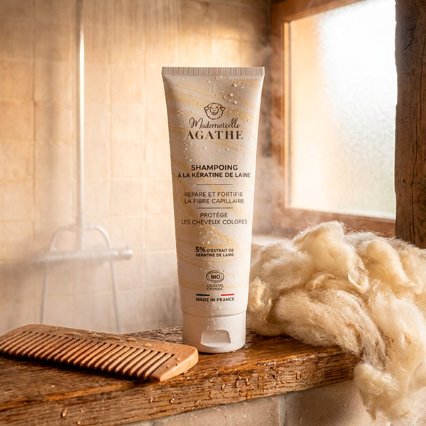 PACK of 3 Organic Certified Sheep Wool Keratin Shampoos