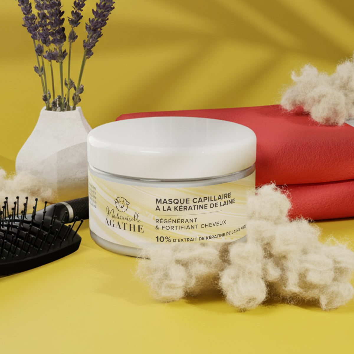 Organic Certified Wool Keratin Hair Mask - regenerating & strengthening