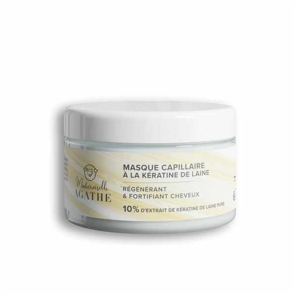 Masque capillaire à la kératine de laine certifié bio -  régénérant & fortifiant