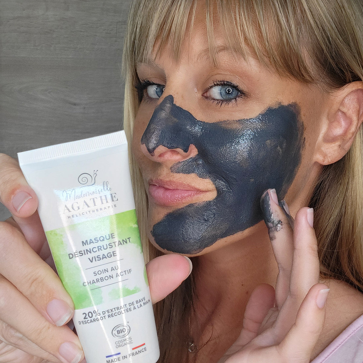MASK WITH ACTIVATED CHARCOAL Certified Organic - Cleansing &amp; Purifying
