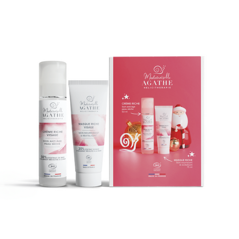 Coffret rituel nourrissant : 1 crème riche bio & 1 masque riche bio