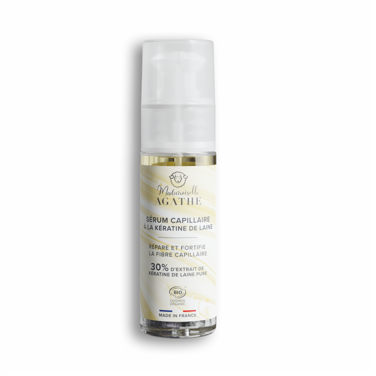 Certified organic wool keratin hair serum - repairs & protects