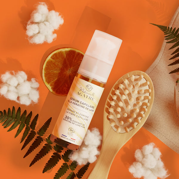Sérum capillaire à la kératine de laine certifié bio -  répare & protège